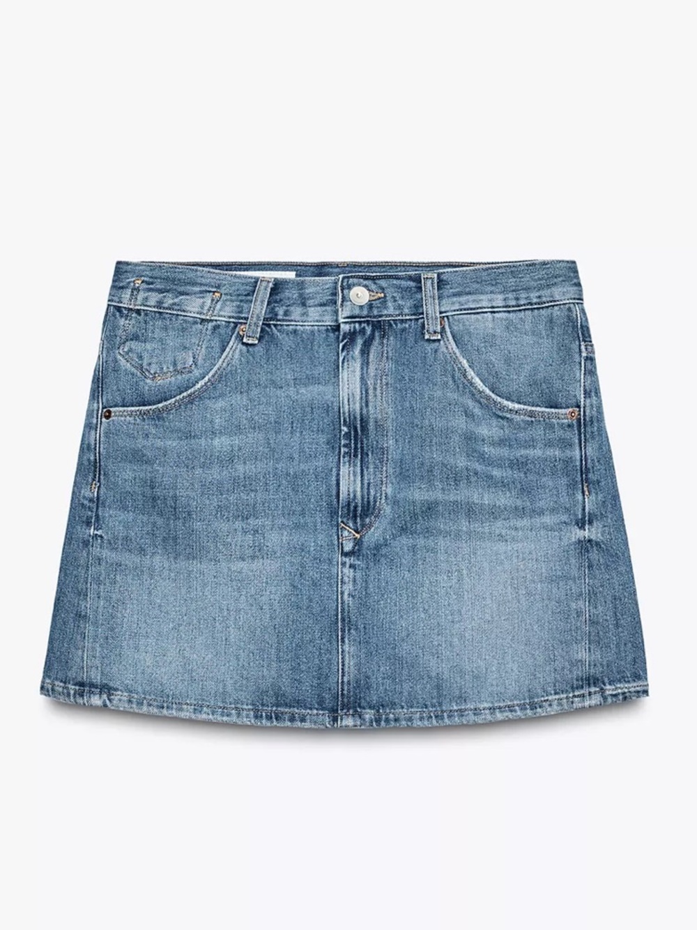 Zara Light Blue Denim Mini Skirt